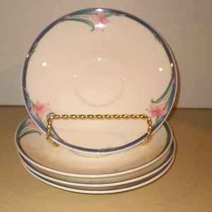 Vintage Lenox Patricia Tri Floral Bundle - 4 Saucers